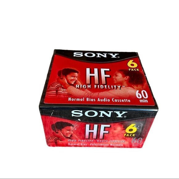 Sony High Fidelity Cassette Tapes. 6 Pack. 60 Minutes Each. New In Package! - Picture 3 of 6